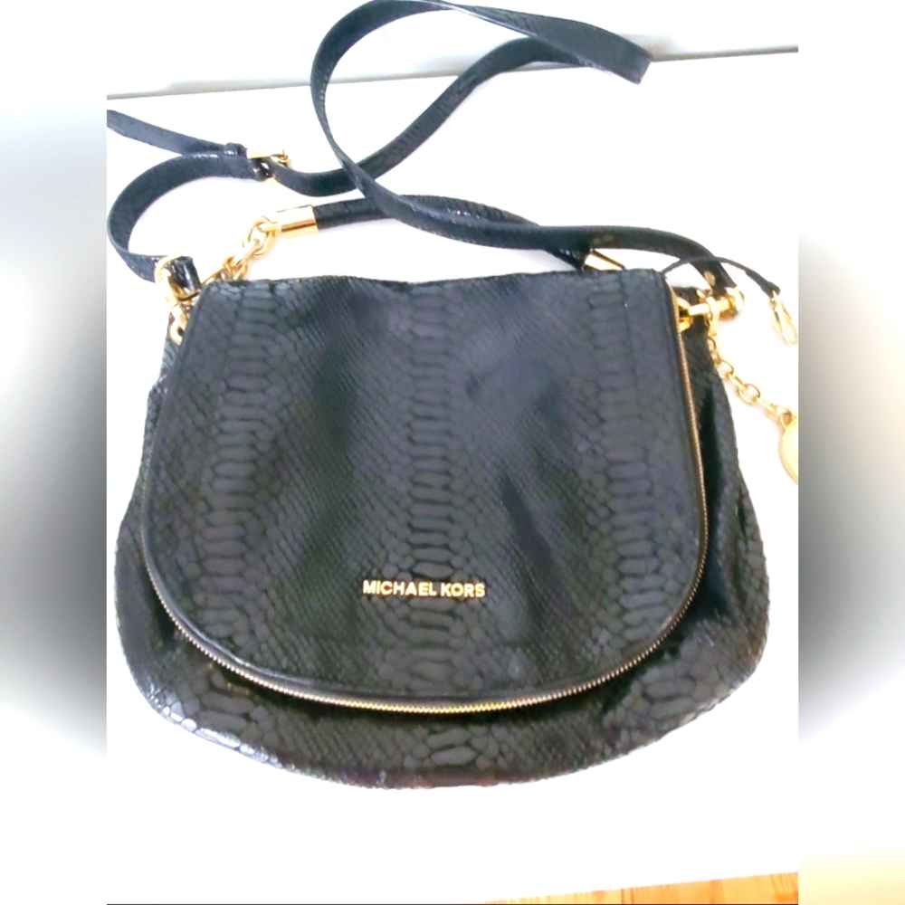 Michael Kors Snake-Embossed Leather purse